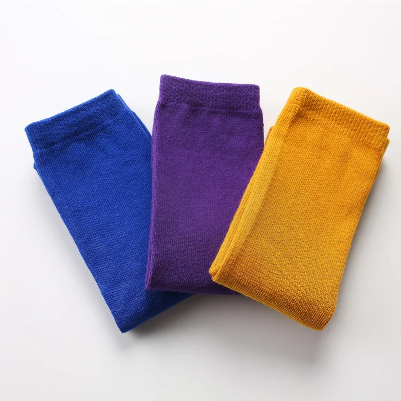 Calcetines largos hasta la rodilla para ni&ntilde;as, medias de Color s&oacute;lido, calentadores de piernas, Color blanco, 2-12 a&ntilde;os-5