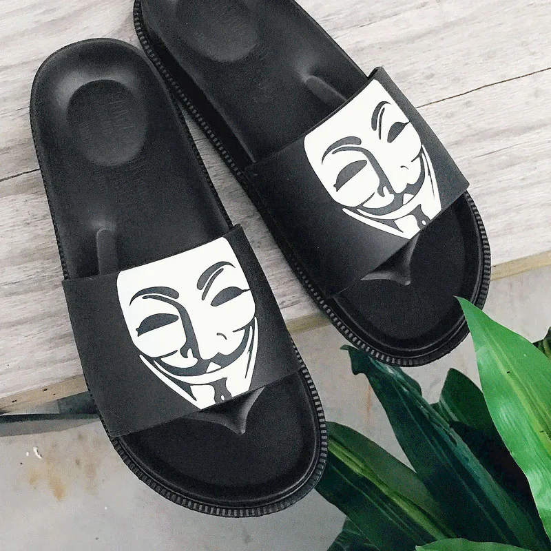 COOLVFATBO/летние мужские тапочки; коллекция года; модные наружные горки; домашние Нескользящие тапочки; пляжные вьетнамки; персонализированные мужские Тапочки