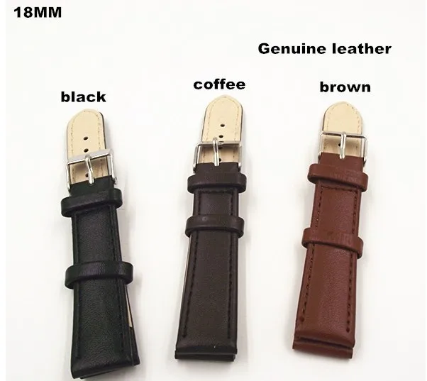 Оптовая продажа 100 шт./лот высокое качество 18 мм ремешок для часов из натуральной