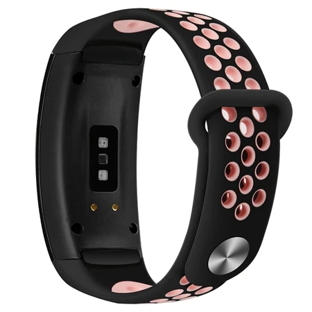 Дружественный силиконовый ремешок для samsung gear Fit 2 Pro спортивный браслет двухцветные браслеты для samsung gear Fit 2 SM-R360 - Цвет: Black Pink