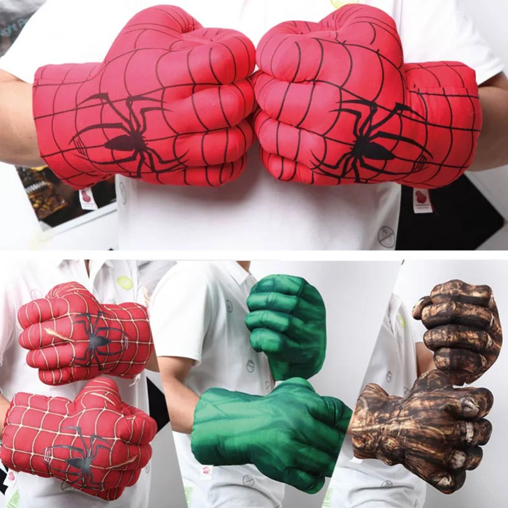 Marvel Мстители мягкие перчатки Плюшевые игрушки Железный человек Человек паук