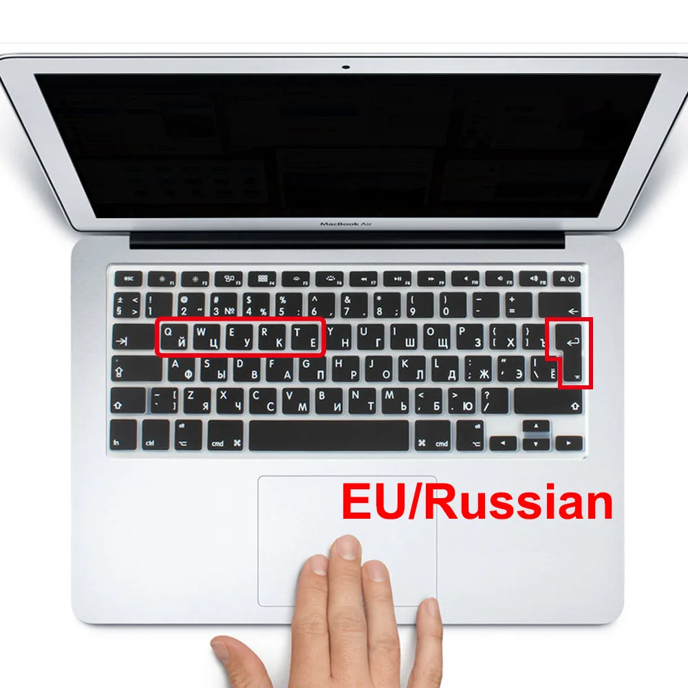 

EU Version Silicone Russian Keyboard Stickers Protector Cover For MacBook Air 13'' / 13" 15" Pro / Retina