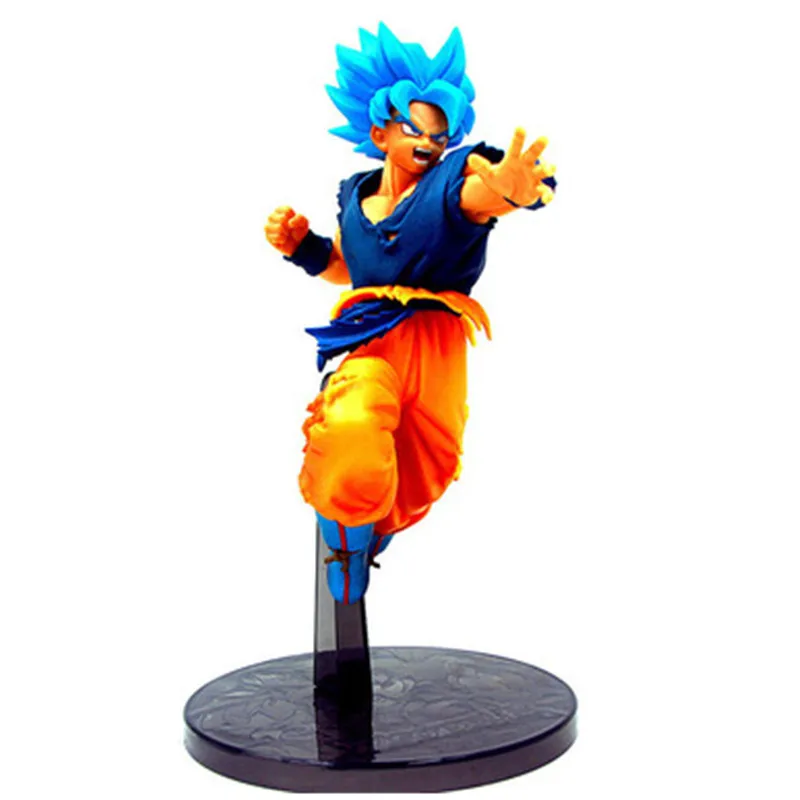 Новинка 21 см Драконий жемчуг Z Goku синие волосы Ver Super Saiyan Broli Боевая фигурка ПВХ