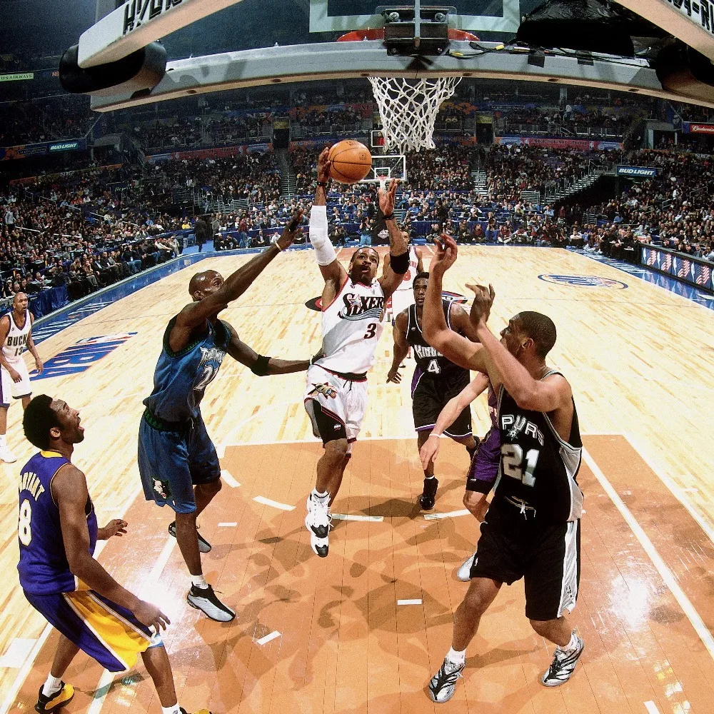 Аллен Айверсон плакат семья шелковая настенная печать 13 дюймов x - Цена: 