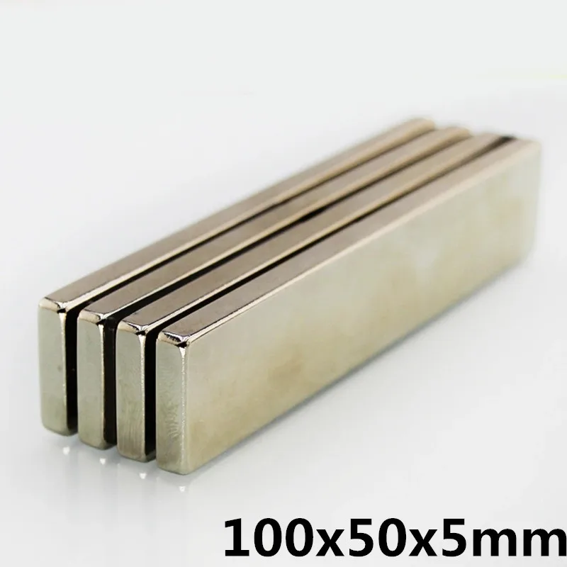 1 шт. F 100x50x5 мм N35 Сильный квадратный неодимовый редкоземельный магнит 100*50*5