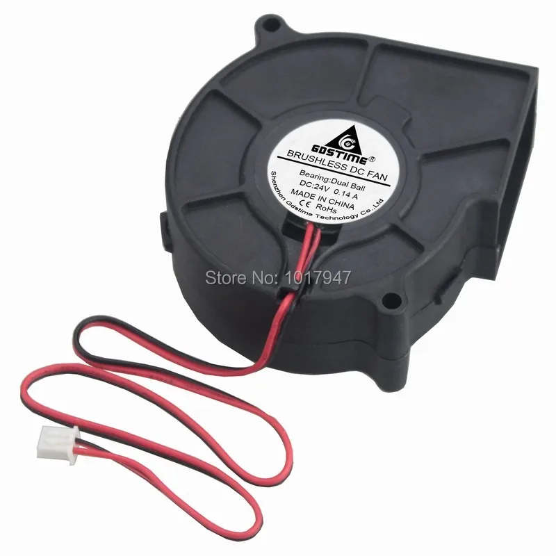 2 шт./партия турбоохлаждающие вентиляторы Gdstime DC 2pin 24 В 7530 75 мм x 30 мм|cooling blower|blower