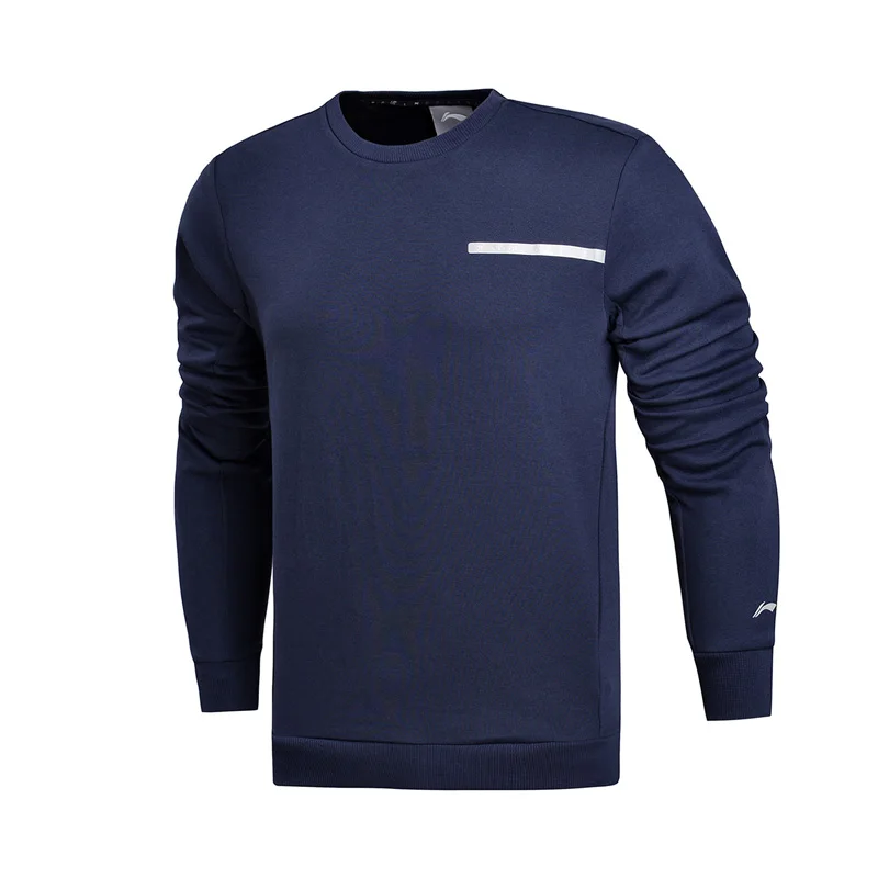 Li Ning мужской тренировочный свитер 70% хлопок 30% полиэстер комфортный обычный крой