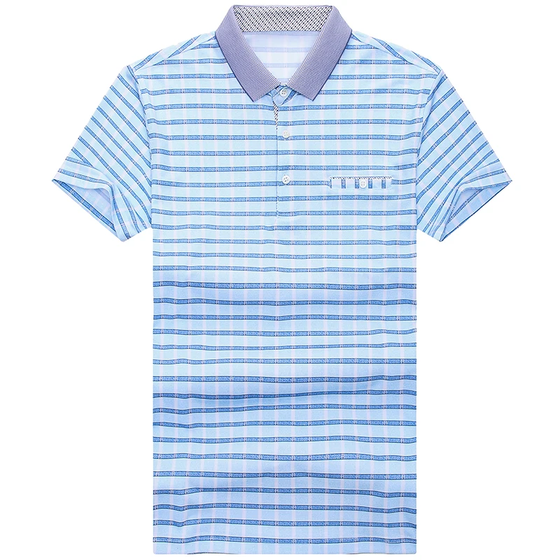 Бренд 2020 Повседневная летняя полосатая рубашка поло с коротким рукавом Мужская