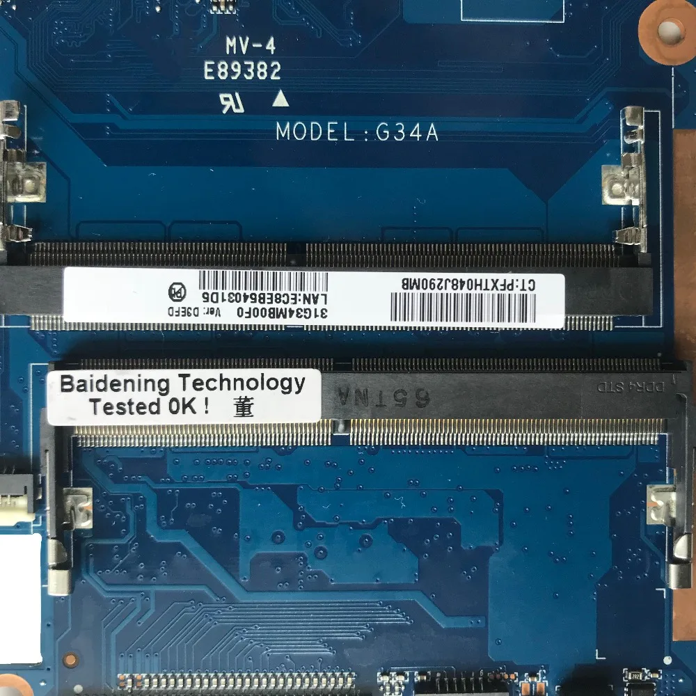 SZWXZY отлично подходит для материнской платы ноутбука HP 15-AU с SR2EU I3-6100U CPU DDR4 DAG34AMB6D0 100%