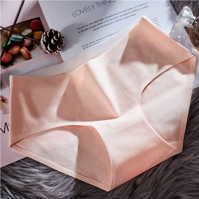 Light pink exy, женские трусики, модные женские шорты, хлопковые трусы, женское нижнее белье, одноцветные бесшовные трусики для девушек, женские трусики, размеры - Цвет: Light pink