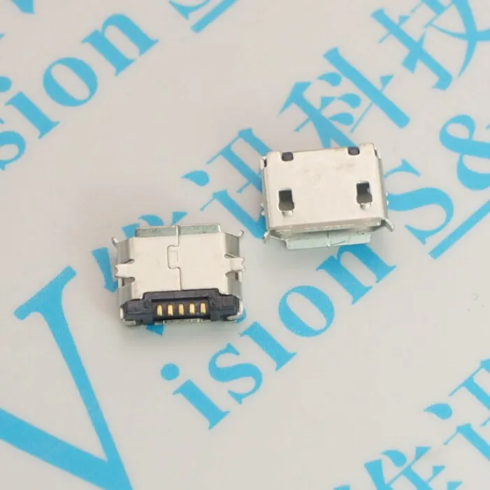 10 шт./лот MICRO USB 5PIN/F SMT B бесколонный полный чип Mike type гнездовой разъем|connector f|micro usb b