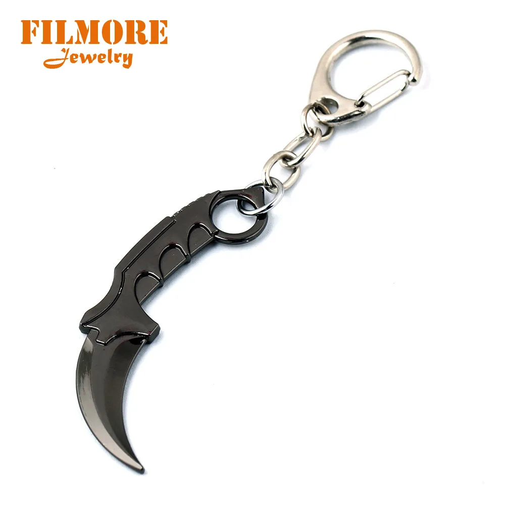 Counter Strike брелок CSGO Karambit M9 кинжал коготь Ножи оружие Модель сплава Keyring 6 5 см Chaveiro