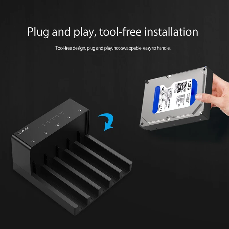 Orico 6558Us3-C 5 Bay супер скорость Usb 3,0 HDD док-станция инструмент бесплатно USB 3,0 SATA жесткий диск корпус адаптер