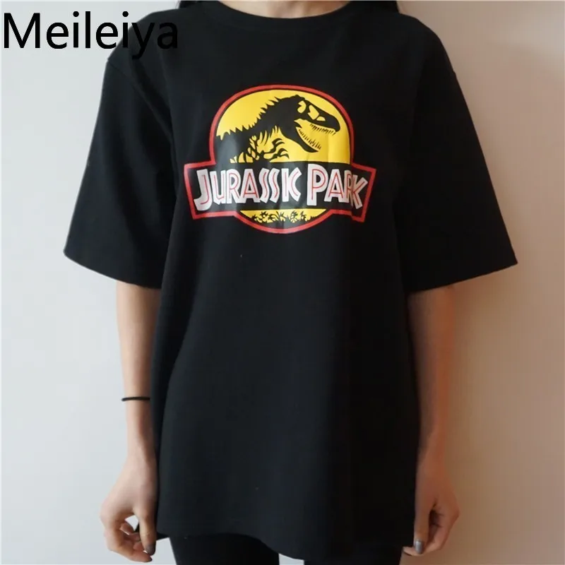 Jurassk Park/Летняя свободная футболка с круглым вырезом и короткими рукавами в стиле