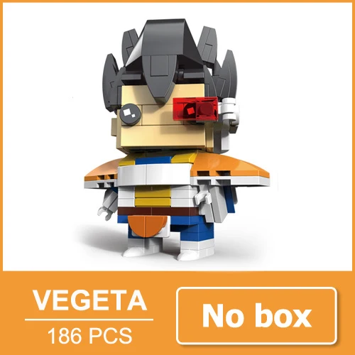 LOZ Dragon Ball Super Saiyan Son Goku, экшн-фигурка, игрушка, Dragon Ball Z, кирпичная голова, мини-строительные блоки, 200 шт., для детей 6+ лет - Цвет: Vegeta no box