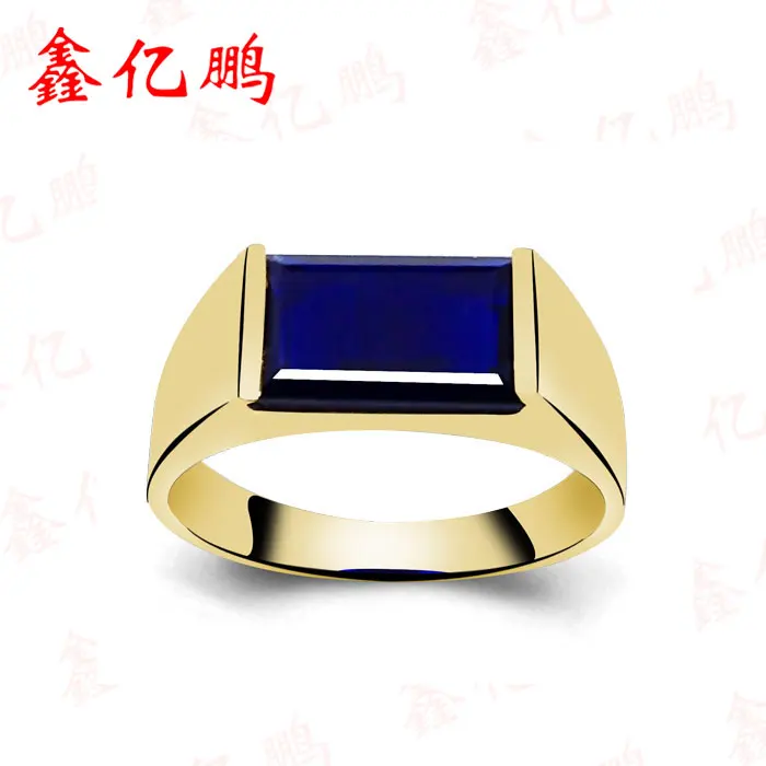 ChangLe specialty 18 k золото инкрустированные натуральный shandong сапфировое кольцо подставка-держатель простой и простой