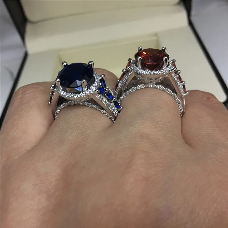 Женское вечерние ЦО с фианитом 5ct 5 6 7 8 9 10 11 12 размеров|Кольца для помолвки| |