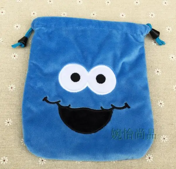 see chart IVYYE 1PCS Stitch Anpanman Cartoon Drawstring Bags Cute Plush storage handbags makeup bag Coin Bundle Pocket Purses NEW - Цвет: see chart