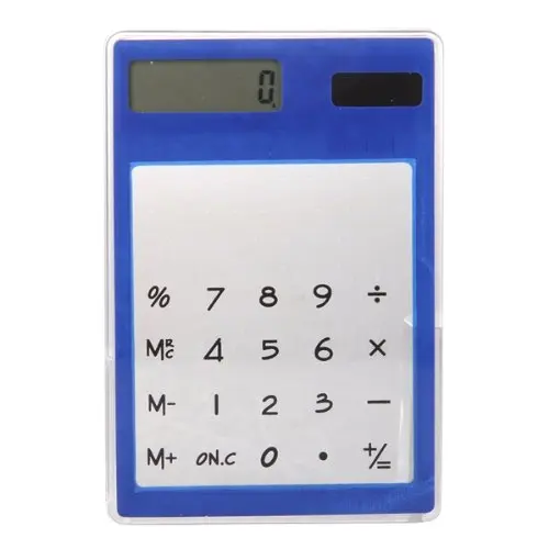Синий прозрачный сенсорный экран восемь Солнечный калькулятор|solar calculator|calculator