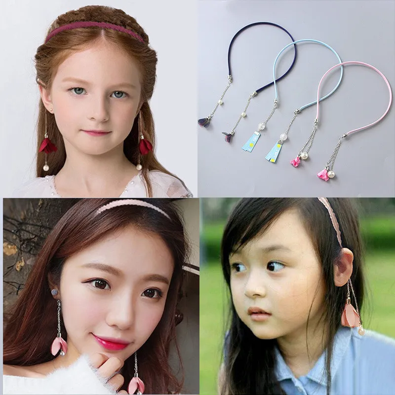 

Baby Mom band tassel Flower Hair Accessories Hairbands beautiful hoop hair Princess band head of hair for girls headband hair
