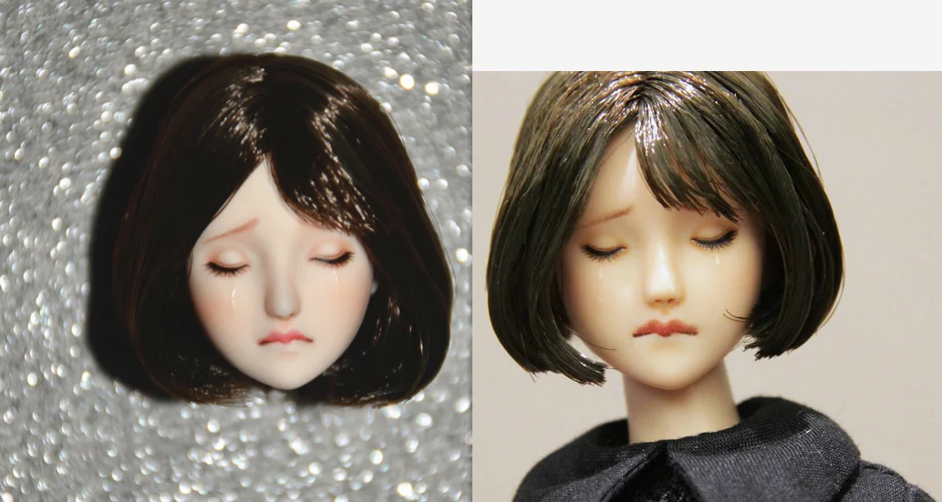 Estartek ручной Макияж по индивидуальному заказу SY28 1/6 Obitsu Angel Cry Expression Head Sculpt для Phicen