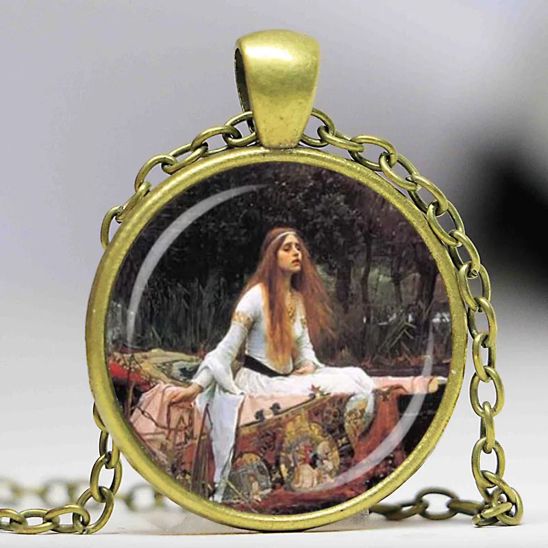Ожерелье Ophelia со стеклянным куполом из смолы художественный кулон Джон Уотерхаус
