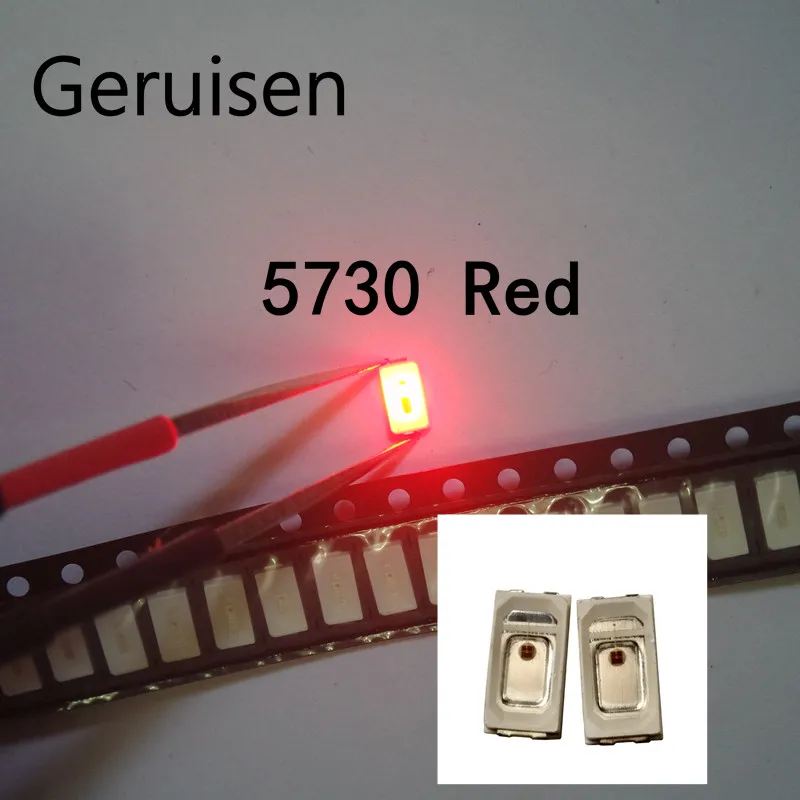 100 шт. 5630/5730 SMD/SMT СВЕТОДИОДНЫЙ Красный SMD 5730 светодиодный поверхностный монтаж 2 0 ~ 6