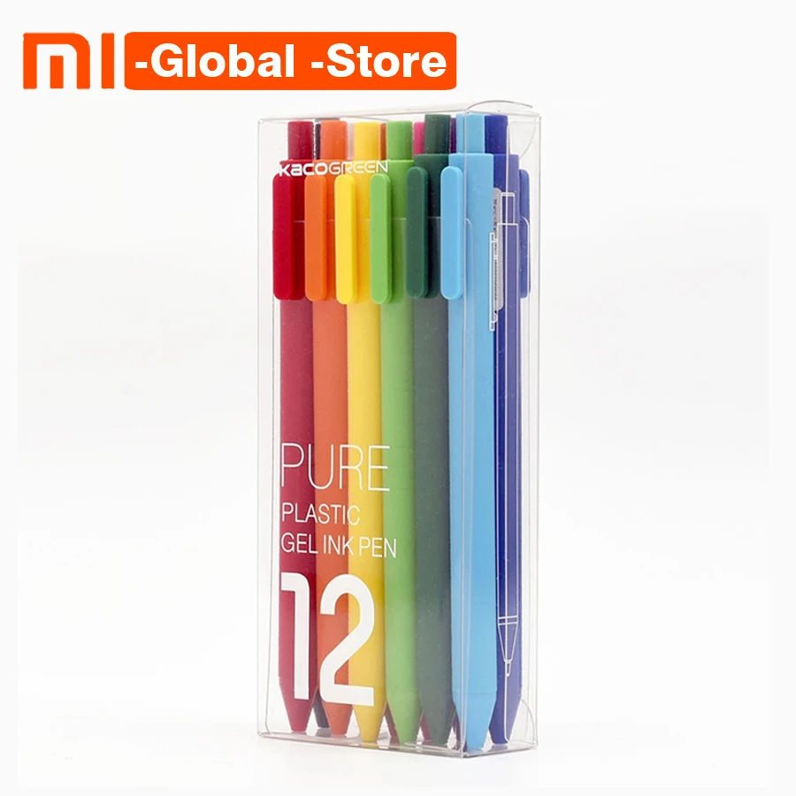 Original Xiaomi Mijia KACO Colorful SignPen 0.5mm ABS Plastic pen 12 Colors Write Length 400M for smart home good study | Электроника