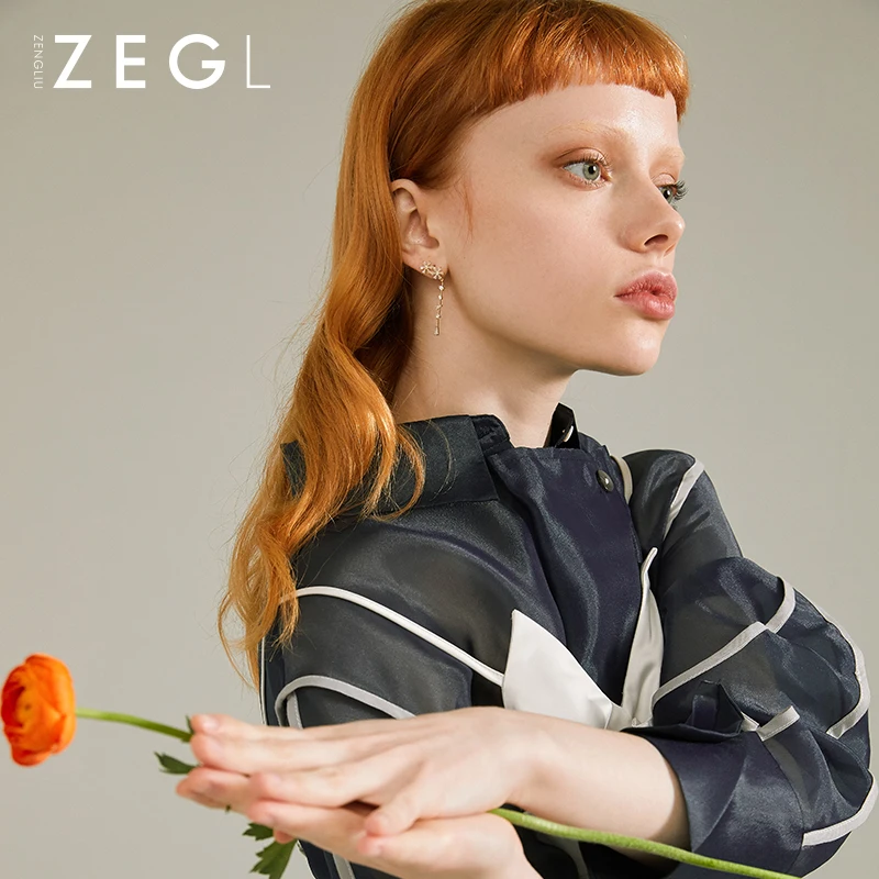 Серьги-кисточки женские ZEGL маленькие модные серьги с цветами 2019 | Украшения и
