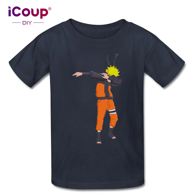 Детская футболка с коротким рукавом icoupp Naruto Uzumaki 100% хлопок | Мужская одежда