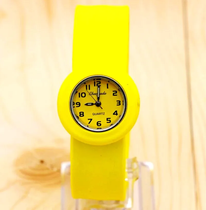 yellow 1 шт./лот,, высококачественные силиконовые часы, детские часы - Цвет: yellow