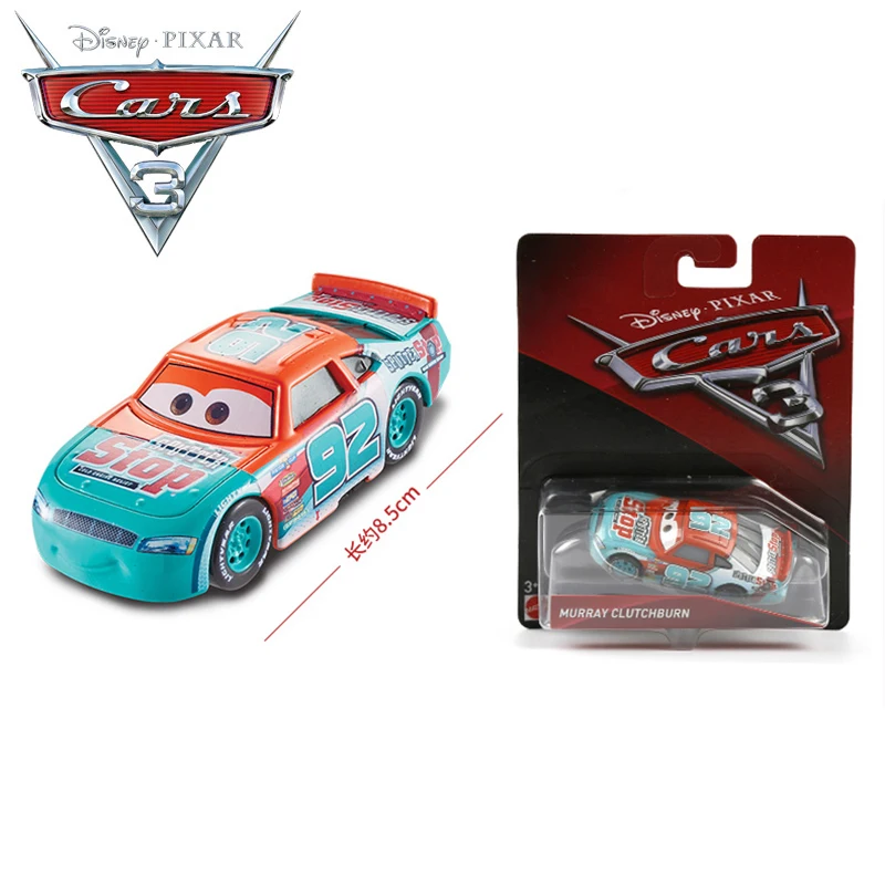 Оригинальные модели автомобилей Disney Pixar Cars 3 из сплава 92 # Мюррей вызов скорости