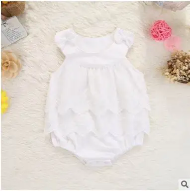white bodysuit lace Для маленьких девочек принцесса Боди 2 шт./компл. 0-2Years Для детей, на лето Одежда для новорожденных детская одежда с фантазийным рисунком, для маленьких девочек, Roupas Спортивный костюм для малышей, чистый хлопок, Костюмы - Цвет: white bodysuit lace