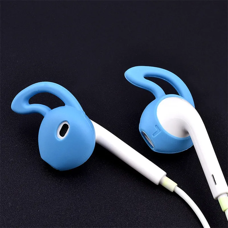 2 шт для Airpods чехол силиконовый Противоскользящий ушной крючок наконечники для наушников колпачки для iPhone Apple наушники амбушюры Earpods наушники