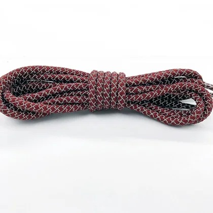 Leyou 100-160cm люминесцентная лампа кроссовки шнурки спортивные шнурки 3м Reflective круглые веревочные шнурки светлые шнурки Led - Цвет: dark red