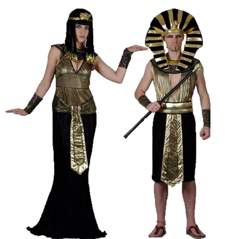 Egypt Pharaoh Cosplay Costumes For Carnival Party Adults King Men Women Fancy Dress Costume Holiday