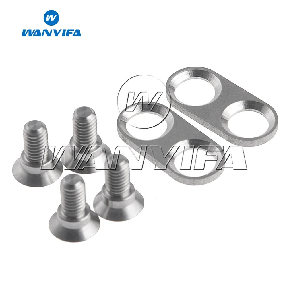 Wanifa 4 болта и 2 прокладки адаптеры для пары Shimano SPD велосипедные шипы педалей |