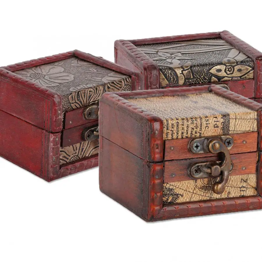 Винтажный мини-контейнер для ювелирных изделий контейнер хранения колец серег