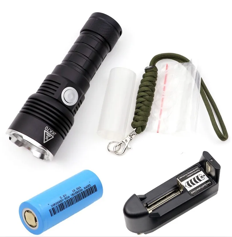 with 26650 battery Мощный XHP50.2 XHP70.2 SST-40 светодиодный вспышка светильник фонарь 3600LM 26650 18650 батарея на открытом воздухе Пеший Туризм Прохладный Нейтральный Теплый белый светильник - Испускаемый цвет: with 26650 battery