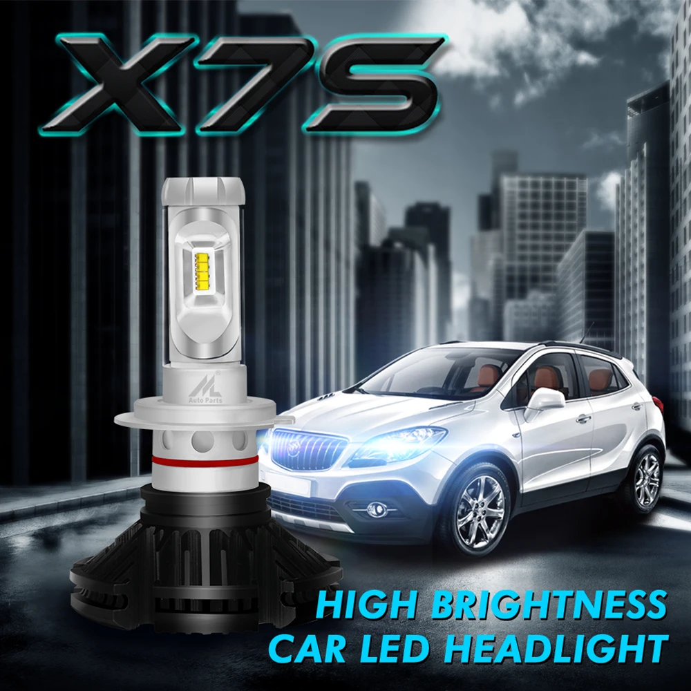 Xenplus 2 шт. автомобиль свет светодиодный H7 фар H4 HB3 HB4 9004 9007 зэс чип 6000LM 3000 K 6500 K 8000 K тройной цвет желтый белый синий