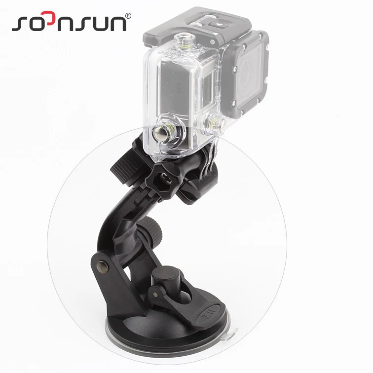 SOONSUN Автомобильная присоска для экшн камеры с плоским креплением GoPro Hero 7 6 5 4 SJCAM