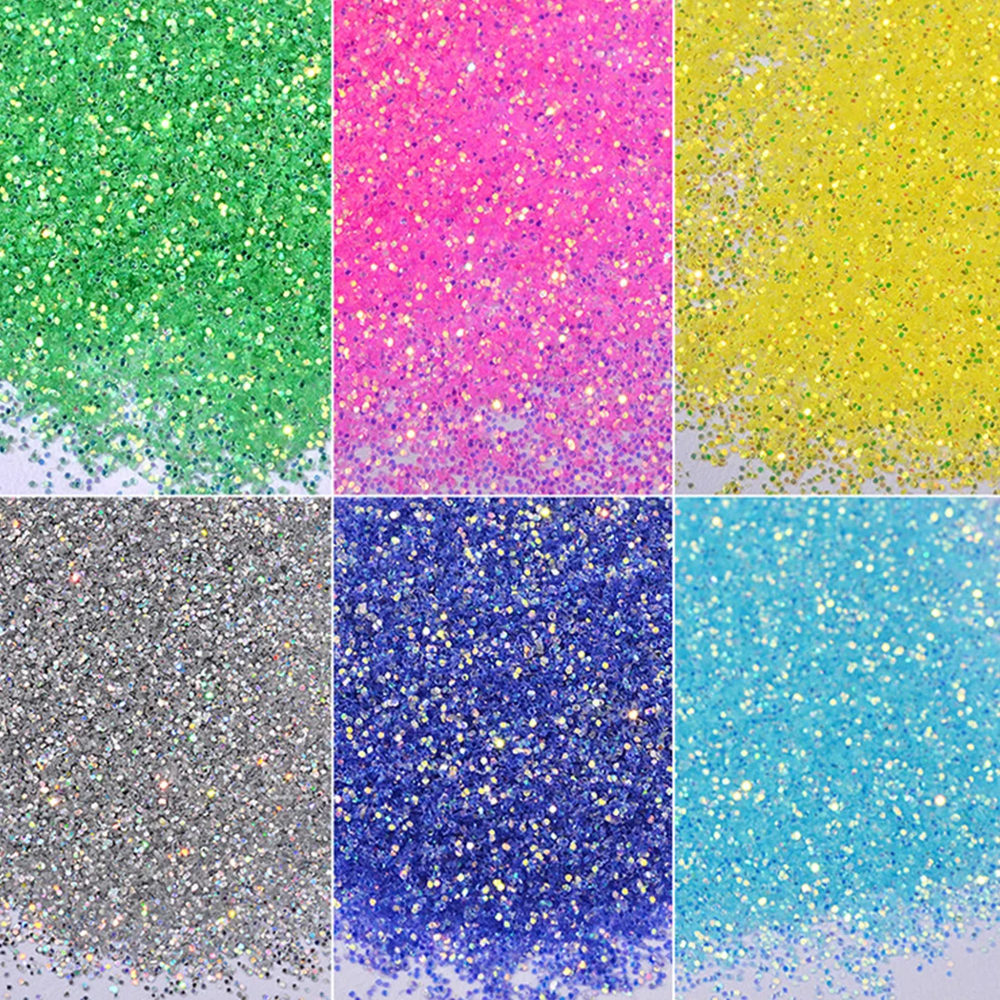 

DIY Nail Art Decorations Gorgeous Mermaid Nail Powder Dust 6pcs/set Shiny Nail Glitter Holographic Pigment Candy Color Sequins