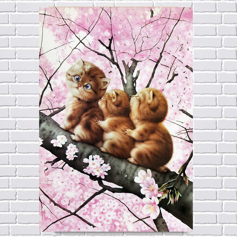 Набор для алмазной живописи сделай сам детская игрушка кошка водный проход с