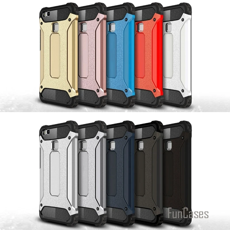 Для huawei p9 lite Анти Стук Броня case пластик + ТПУ гибрид для Huawei Ascend P9 тонкий жесткий