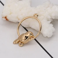 doreenbeads zinc based alloy connectors circle ring gold color bird jewelry accessories 26mm1 x 18mm 68 10 pcs
