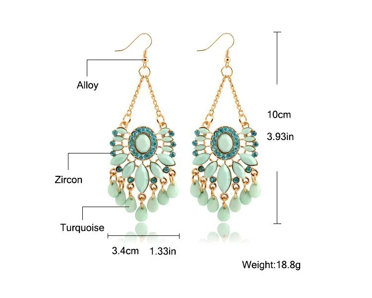 2018 новые небесно-голубые капли воды эффектные висячие серьги-подвески Необычные