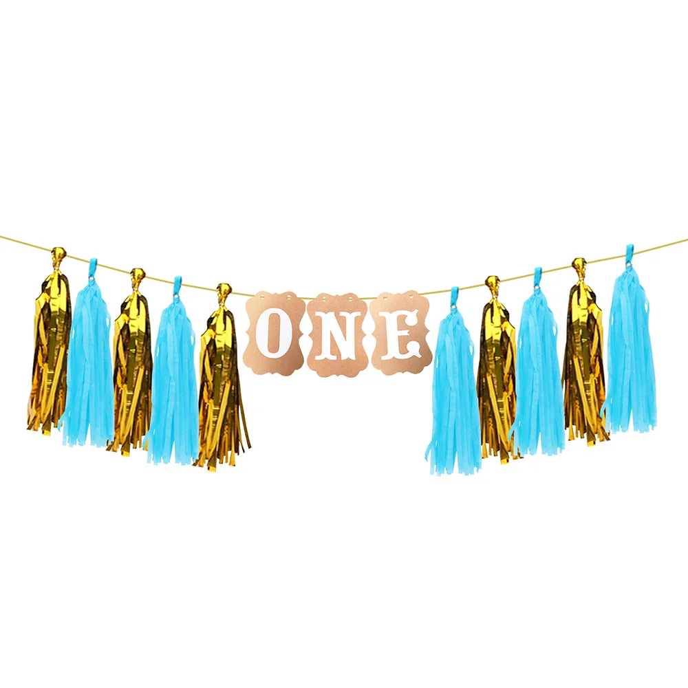 Новогодняя Праздничная декоративная ткань Бумажная гирлянда из кисточек лента