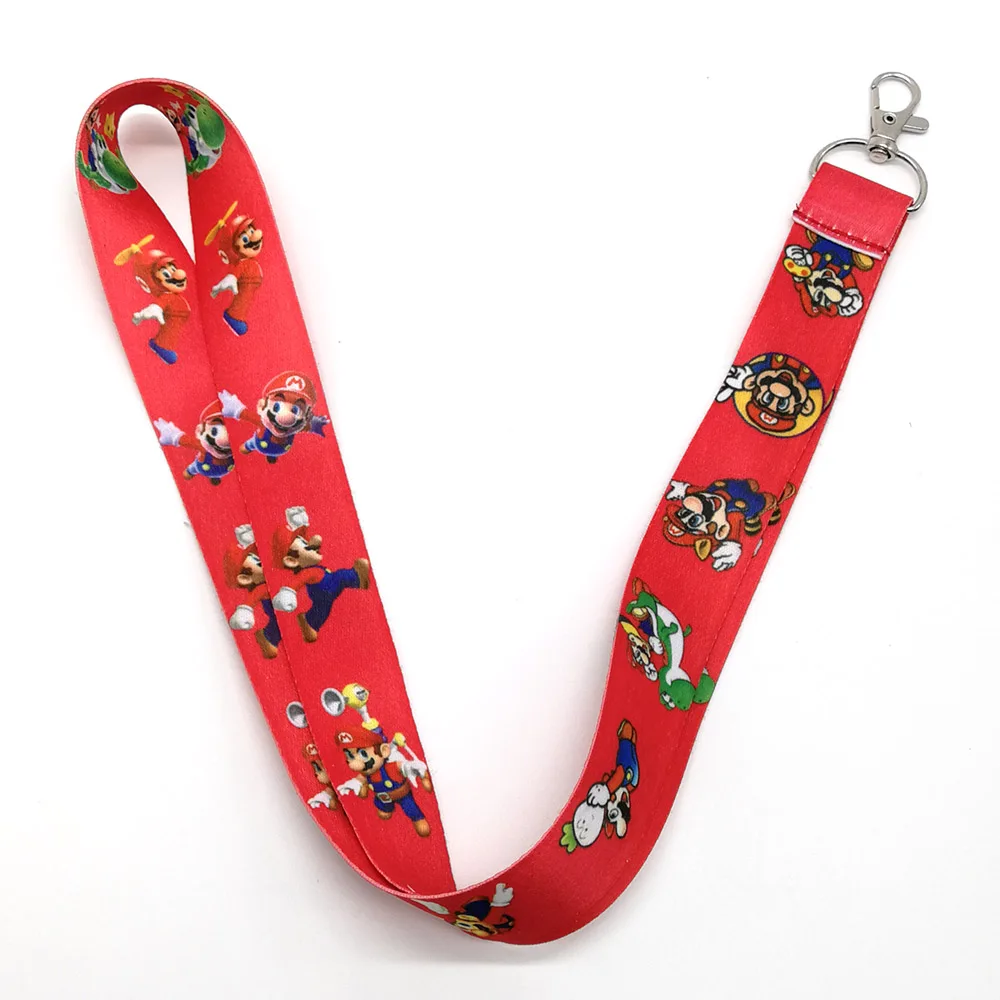 NO 7 Super Mario Bros шейный ремешок для сотового телефона ID Card Key Lanyard PCXB - Цвет: NO 7