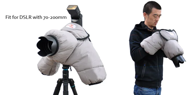 Roadfisher Thick Warm Coldproof Winter Outdoor Camera Padded Bag Insert Case Cover Pouch Sleeve For Canon Nikon Pentax DSLR SLR |