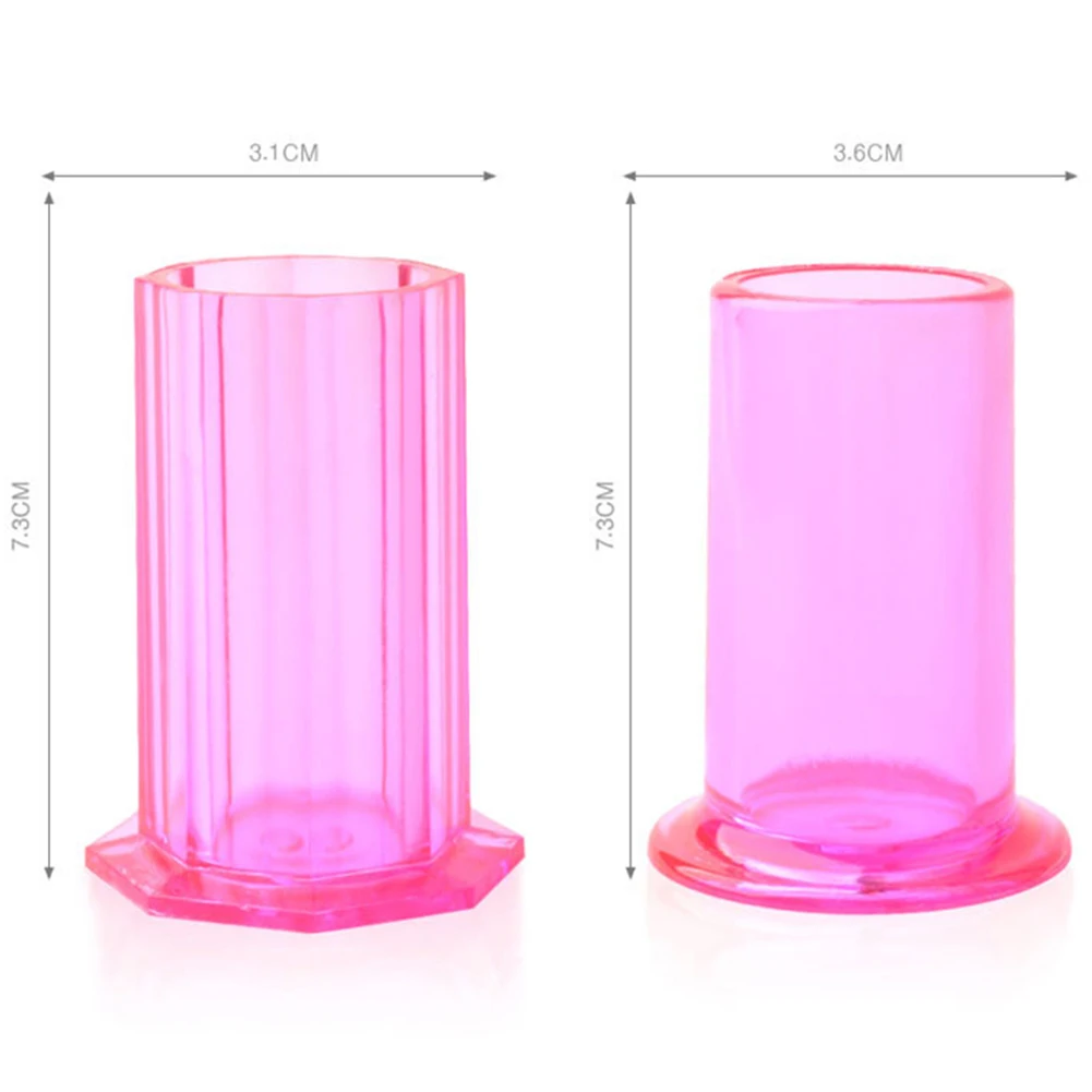Polygon Round Nail Art Brushes Storage Holder Painting Pen Case Organizer Bucket | Красота и здоровье